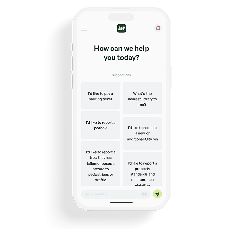 Muni mobile app interface